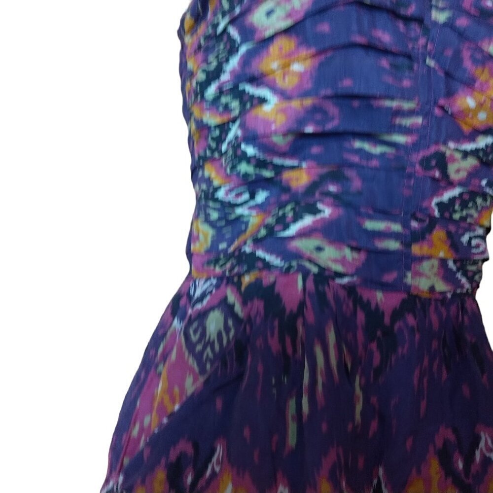 Charlie Jade Strapless Purple Multi-Color Mini Dress Size XS Party Vacation - Picture 4 of 5